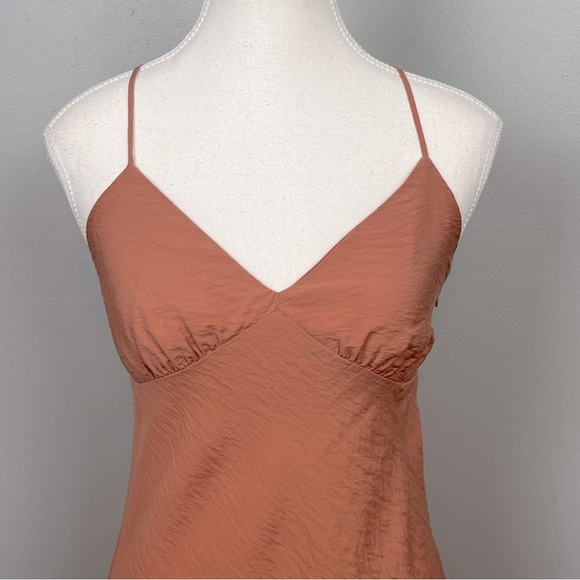 Madewell Layton viscose blend strappy cross back side zip slip dress, size 2. - Picture 6 of 11